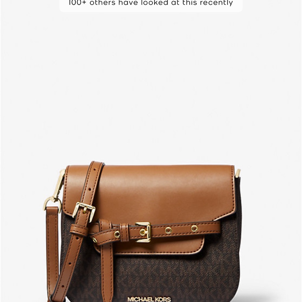 Michael Kors Emelia, small logo Crossbody bag color vanilla/black - Picture 8 of 8